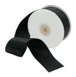 Атласная лента люкс PS911 черная 15мм/200м