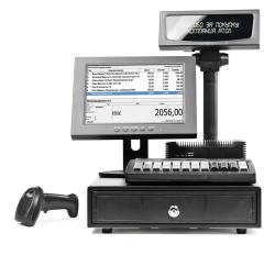 POS-комплект ЕГАИС 10" NFD10 черный, SJ-1088, KB-60 MSR, ДП, ДЯ, сканер ШК, FPrint-55ПТК, без ОС