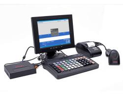 POS-комплект 10" HUB-19 черный 54ФЗ, АТОЛ 55Ф с ФН, Linux, Frontol xPOS ЕГАИС
