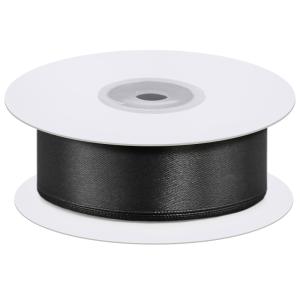 Атласная лента люкс PS911 черная 20мм/200м