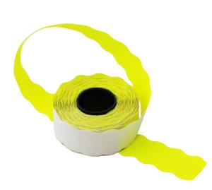 Этикет-лента 22x12x700 волна, желтая