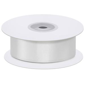 Атласная лента люкс PS911 белая 15мм/200м