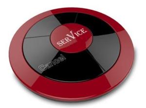 Кнопка вызова персонала с функцией отмены iBells 320, вишневая