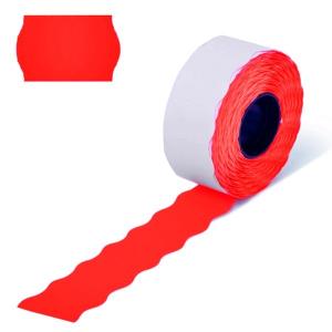 Этикет-лента 26x12x700 волна, красная