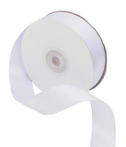 Атласная лента люкс PS911 белая 15мм/200м