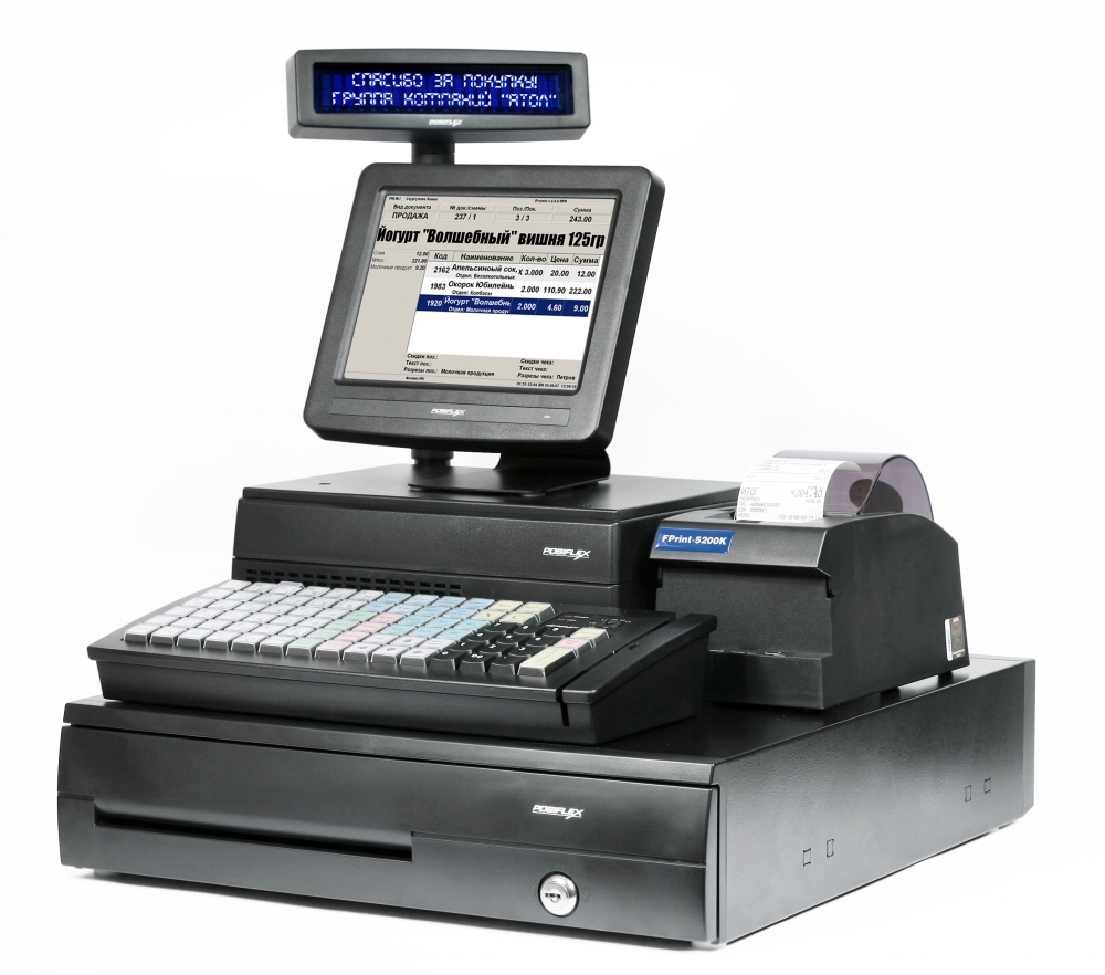 POS-система ForPOSt Супермаркет 10" черная, FPrint-55K + Frontol.Торговля