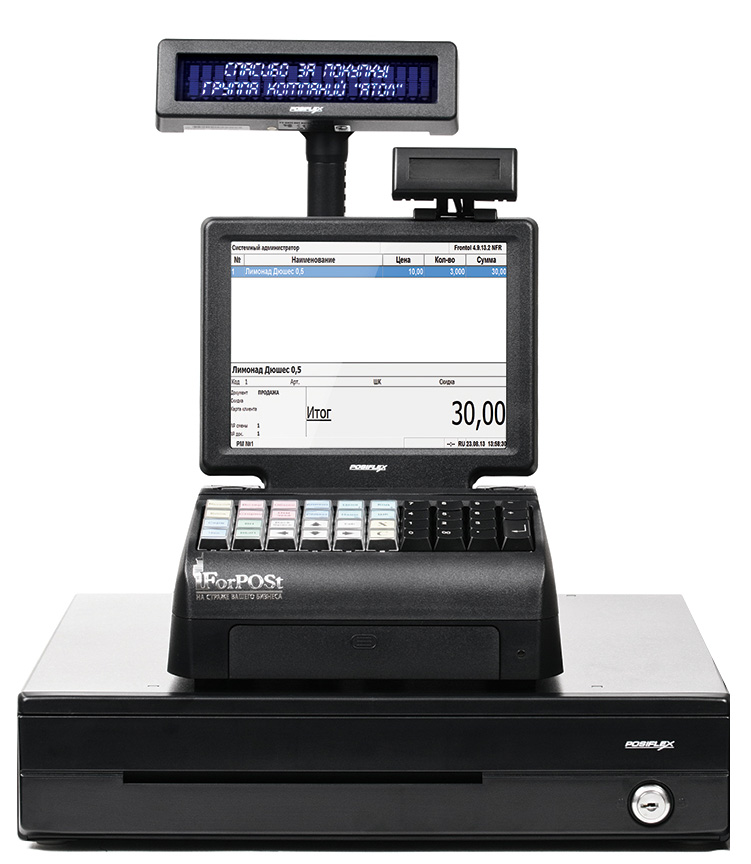 POS-система ForPOSt Минимаркет Lite 8'' черная, без ФР + Frontol Оптим