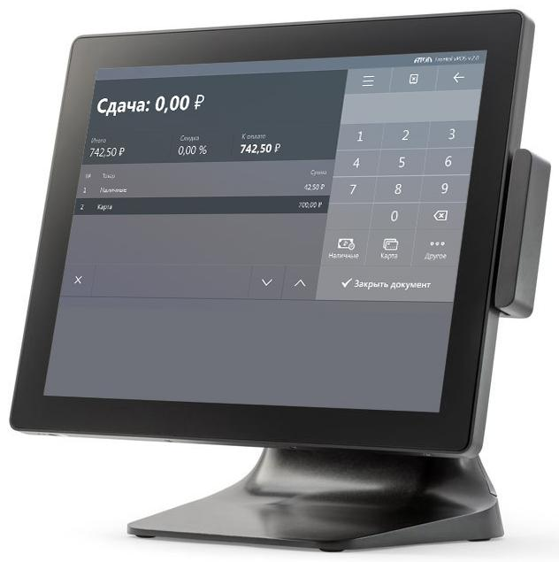 Сенсорный терминал  АТОЛ Smart Plus 15", SSD, MSR, WinPOSReady 7