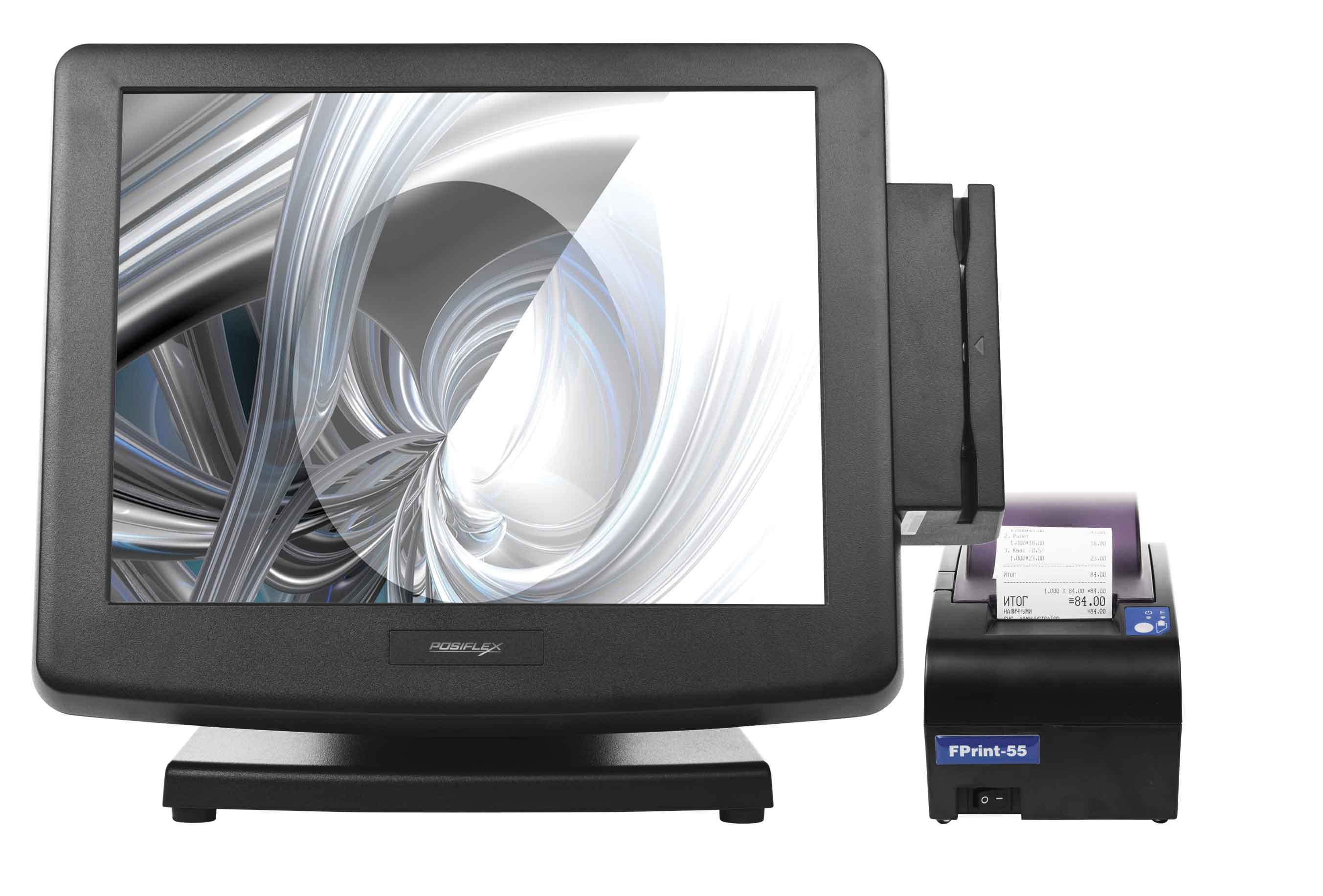 POS-комплект 15" АТОЛ VIVA с FPrint-55ПТK, Windows POSReady 7