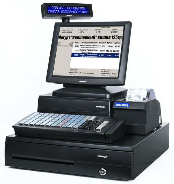 POS-система ForPOSt Супермаркет 12" черная, FPrint-5200K + Frontol.Торговля