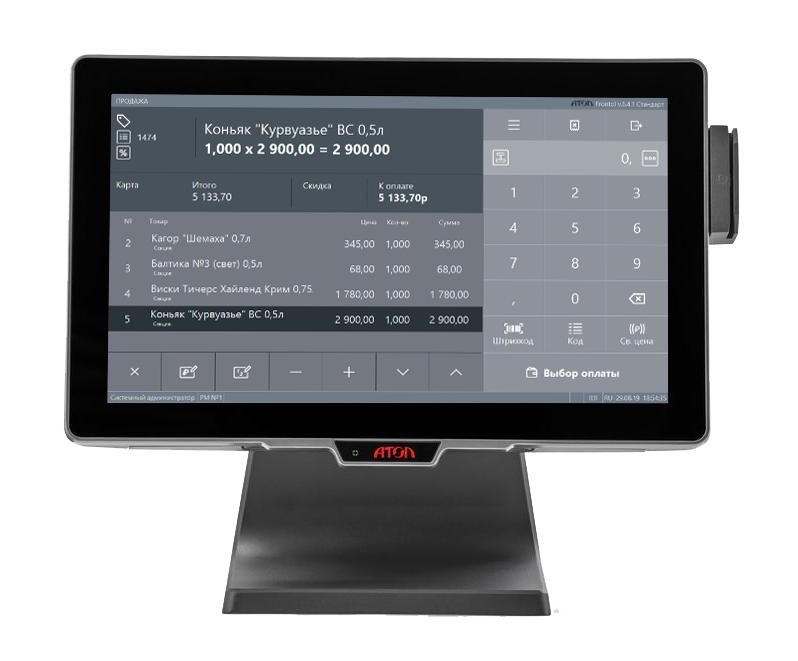 Сенсорный терминал АТОЛ JAZZ 15" Pro, P-CAP, MSR, Windows 10 loT