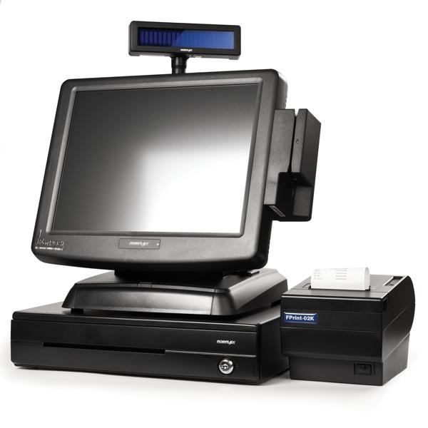 POS-комплект 12" KS-7212 c FPrint-55K черный, Windows POS-Ready 2009