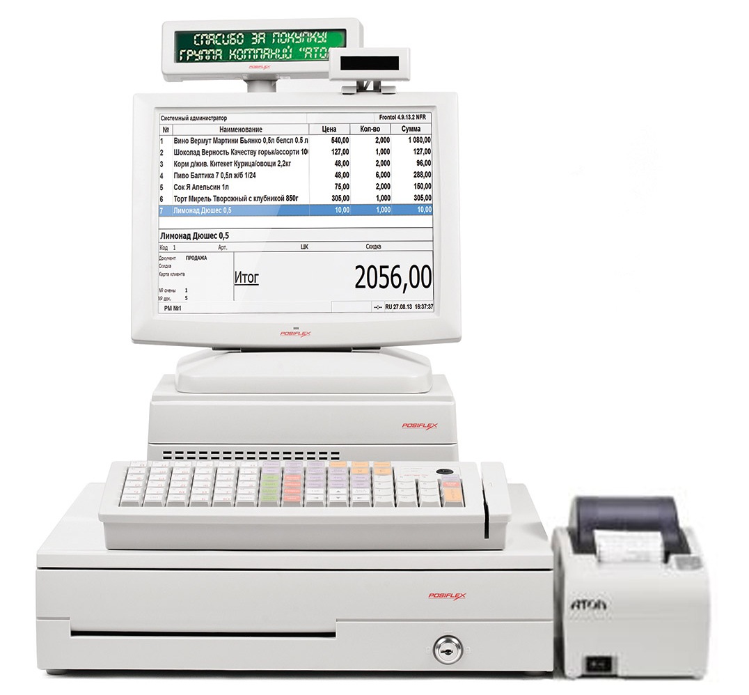 POS-система ForPOSt Супермаркет 12'' белая, FPrint-55К + Frontol Торговля