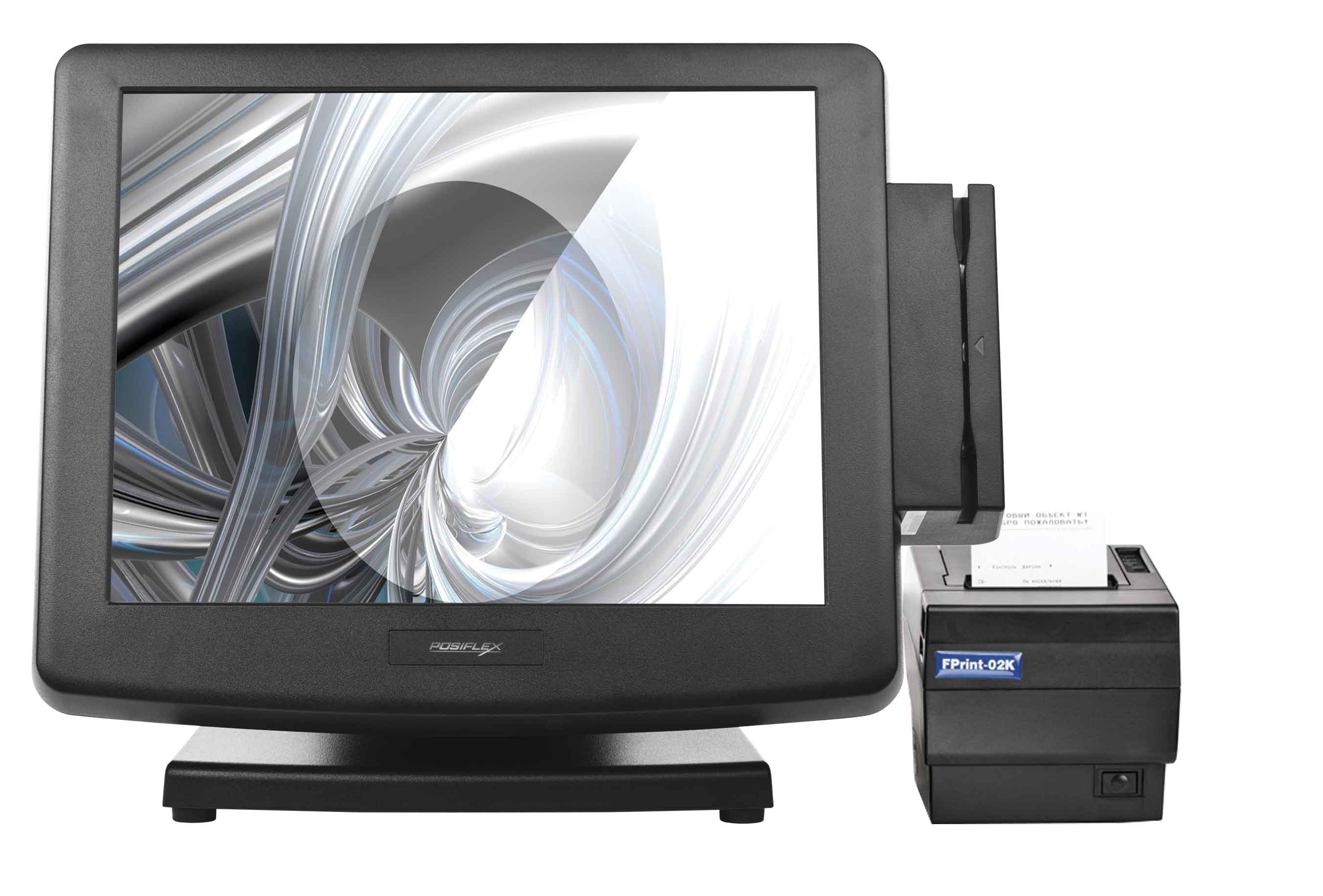 POS-комплект 15" KS-7215 c FPrint-02K черный, Windows POSReady 7