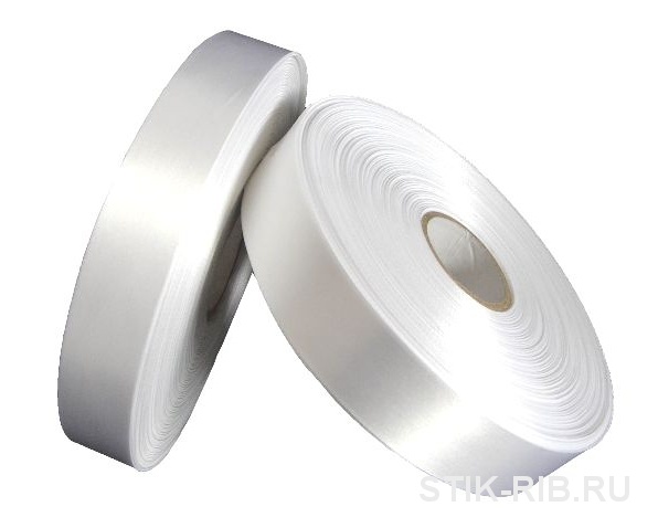 Сатиновая лента SB1989 для ТТ-печати белая - эконом 25мм/200м