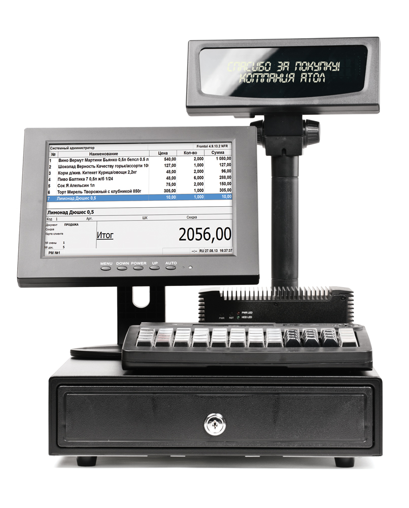 POS-система ForPOSt АТОЛ Супермаркет 10'' NFD10, черная, FPrint-55ПТК + Frontol Оптим