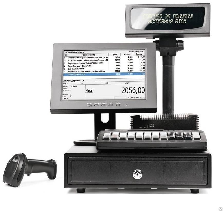 POS-система АТОЛ Супермаркет, АТОЛ FPrint-22ПТК с ФН 15 мес, Frontol 6, Windows POSReady