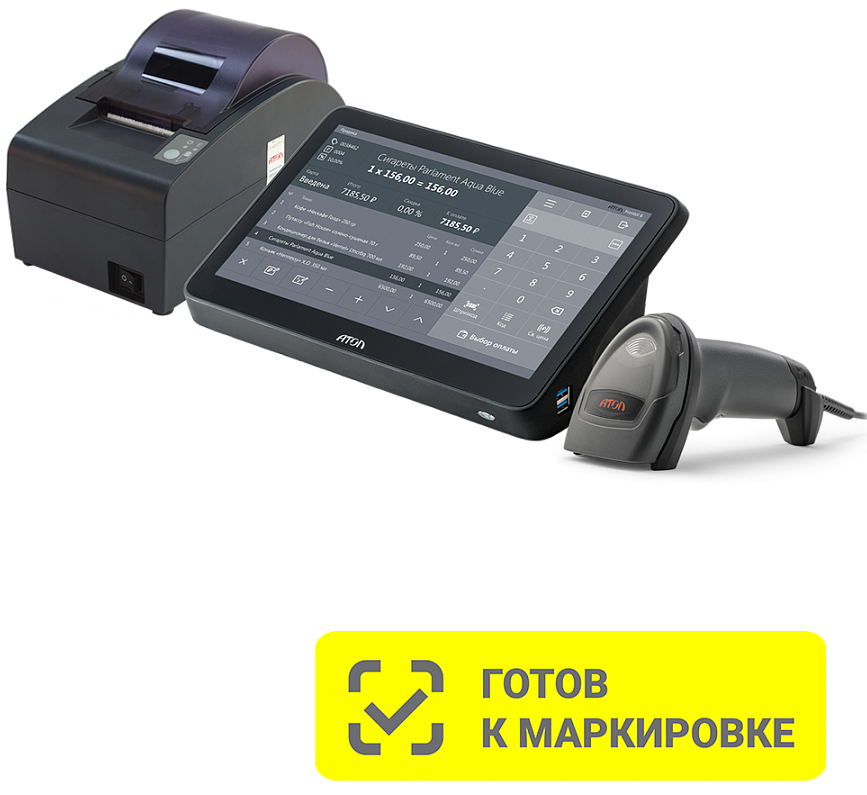 POS-система АТОЛ Mark Optima 11,6'', АТОЛ 50Ф без ФН + Frontol 6, Windows 10 IoT