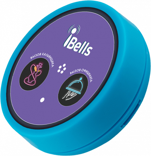 Кнопка вызова кальянщика и официанта K-D2-K (синий)