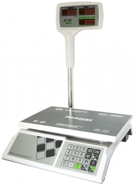 Торговые весы M-ER 327 ACPX-15.2 "Slim X" LED