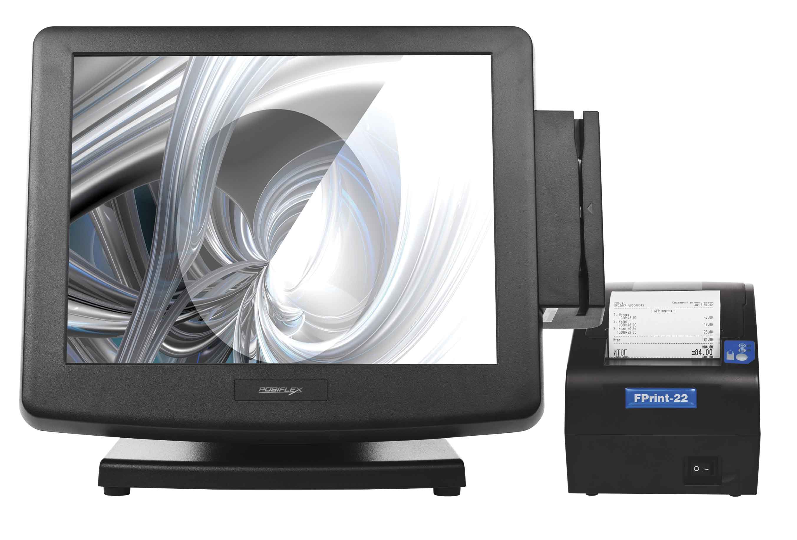 POS-комплект 15" АТОЛ VIVA с FPrint-22 ЕНВД, Windows POSReady 7