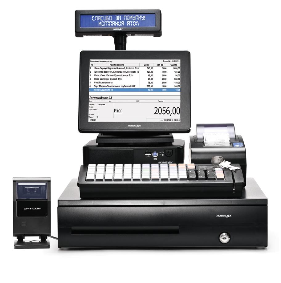 POS-система ForPOSt ЕГАИС Супермаркет 10", черная, FPrint-55ПТК + Frontol Торговля ЕГАИС