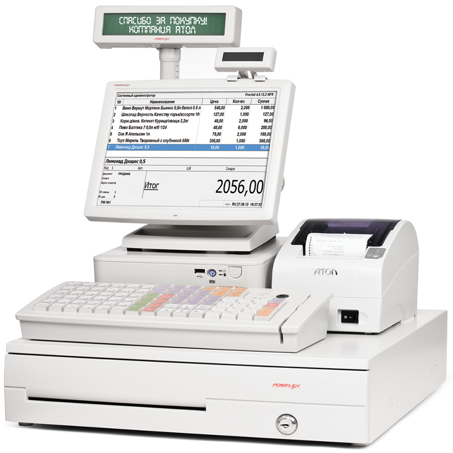 POS-система ForPOSt Супермаркет 14'' белая, FPrint-55ПТК + Frontol Торговля