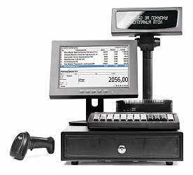 POS-система АТОЛ Супермаркет 10'' NFD10, черная, FPrint-55ПТК + Frontol Торговля ЕГАИС