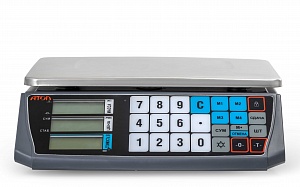 Весы торговые АТОЛ MARTA (без стойки, СОМ порт, кабель RS-232, лицензия FDU) с поверкой