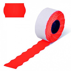 Этикет-лента 22x12x800 волна, красная