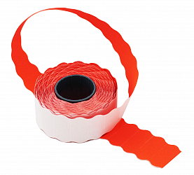 Этикет-лента 22x12x800 волна, красная