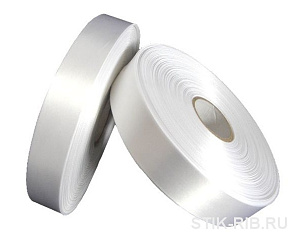 Сатиновая лента SB1989 для ТТ-печати белая - эконом 35мм/200м