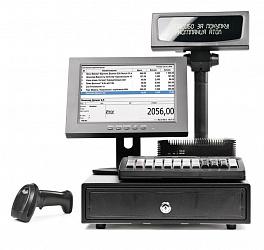 POS-система АТОЛ Супермаркет 10'' NFD10, черная, FPrint-55ПТК + Frontol xPOS ЕГАИС